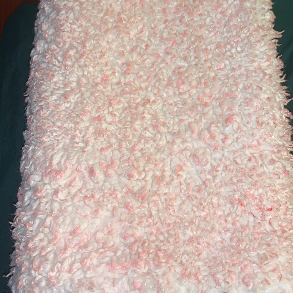 Vintage shag velvet reversible throw blanket